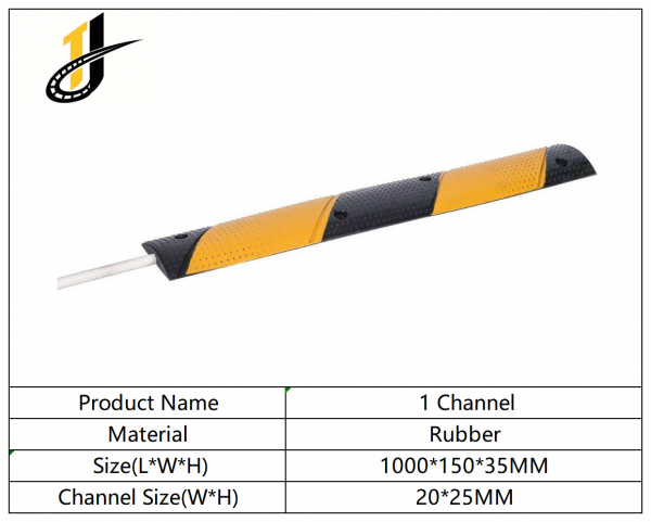 1000*150*35 mm Rubber Roadway Safety Cable Ramp Protector