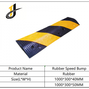 1000*300*40/50mm,Yellow Black Rubber Speed Hump Steel Speed Bump Metal Speed Bump