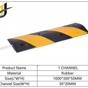 1000*300*50mm Rubber Roadway Safety Cable Ramp Protector