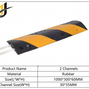 1000*300*60 mm Rubber Roadway Safety Cable Ramp Protector