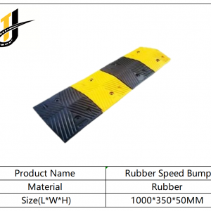 1000*350*50,Yellow Black Rubber Speed Hump Steel Speed Bump