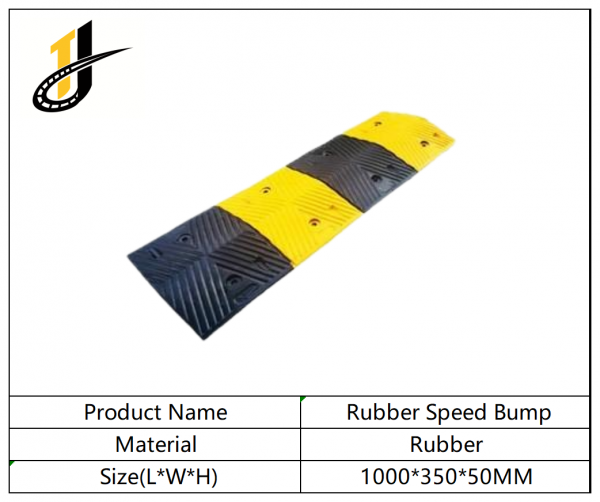1000*350*50,Yellow Black Rubber Speed Hump Steel Speed Bump
