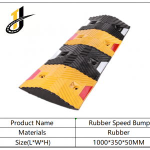 1000*350*50,Yellow Black Rubber Speed Bump Steel Speed Bump
