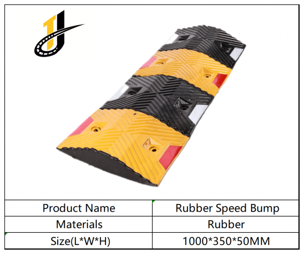 1000*350*50,Yellow Black Rubber Speed Bump Steel Speed Bump
