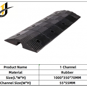 1000*350*70mm Rubber Roadway Safety Cable Ramp Protector