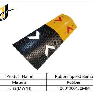 1000*360*50,Yellow Black Rubber Speed Hump Steel Speed Bump Metal Speed Bump
