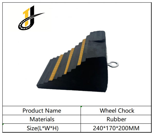 240*170*200mm High Quality Parking Lots Wheel Chocks Motorcycle Safety Traffic Rubber Wheel Chock