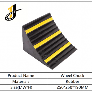 250*250*190mm High Quality Parking Lots Wheel Chocks Motorcycle Safety Traffic Rubber Wheel Chock