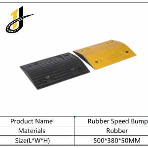 500*380*50,Yellow Black Rubber Speed Hump Steel Speed Bump