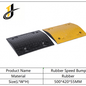 500*420*55mm,Yellow Black Rubber Speed Hump Steel Speed Bump Metal Speed Bump