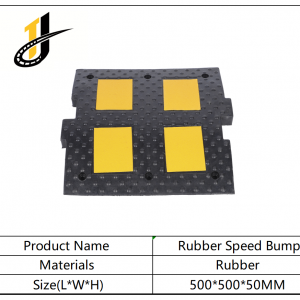 500*500*50mm,Yellow Black Rubber Speed Hump Steel Speed Bump Metal Speed Bump