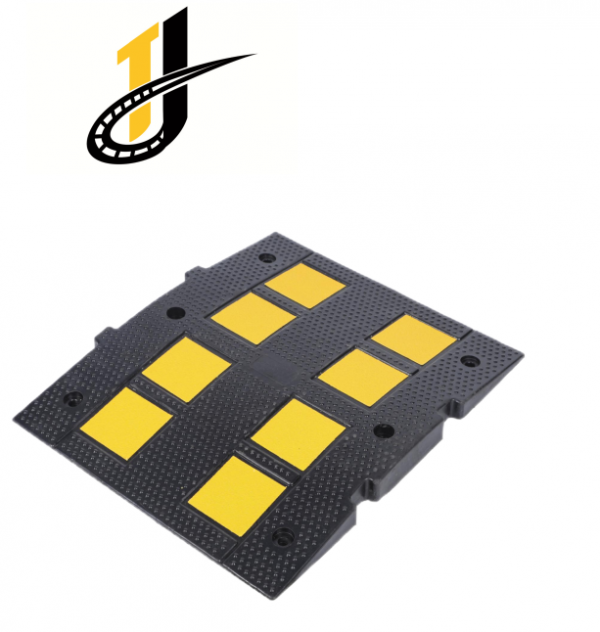 500*600*50mm,Yellow Black Rubber Speed Hump Steel Speed Bump Metal Speed Bump - Image 2