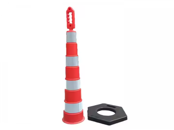 White Reflective 1150MM PE Traffic Bollard Traffic Delineator and Warning Post - Image 3