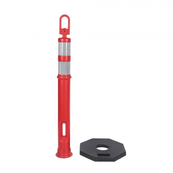 113 cm Height Traffic Bollard Reflective PE Traffic Delineator Warning Post - Image 2