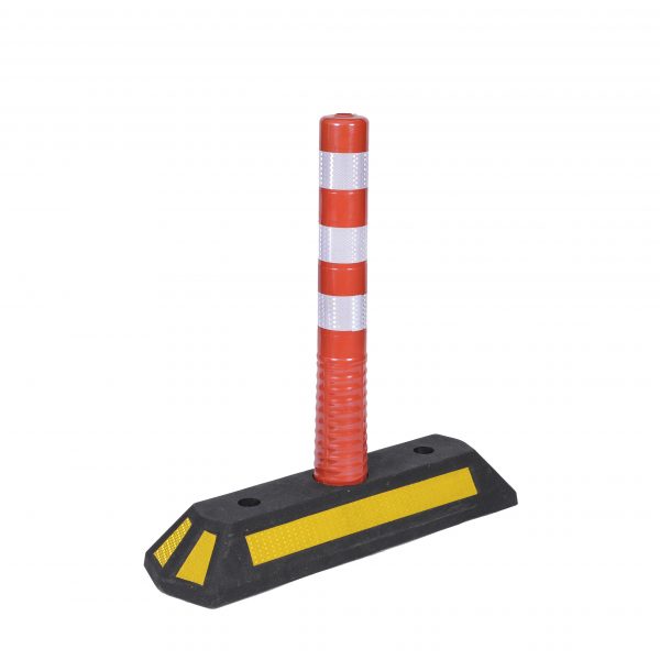 74cmReflective Road Safety Switches Rubber Road Warning lane Divider Pcs Traffic Cones Safety Warning Column Plastic Stanchion Post - Image 2