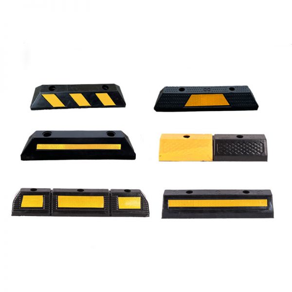 750*150*100mmHigh Reflective Rubber Parking Wheel Stop - Image 3