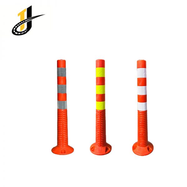 75CMRoad Safety Flexible Warning Post With Rubber Base Road Bollard Reflective Delineator Post Road Traffic Marker Post Bollard - Image 2