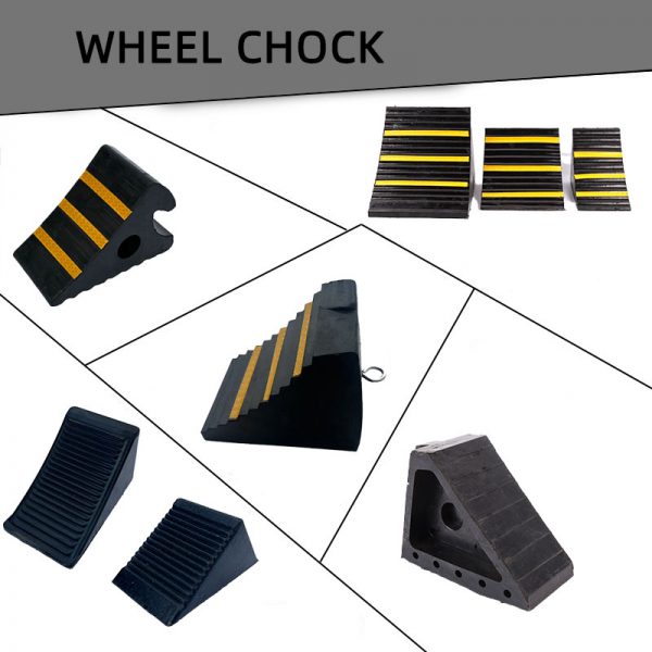 160*100*100mm（Metal Ring） High Quality Parking Lots Wheel Chocks Motorcycle Safety Traffic Rubber Wheel Chock - Image 4