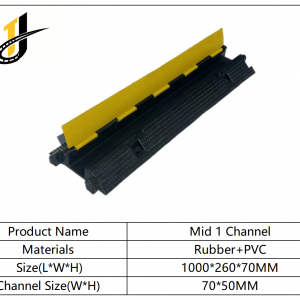 1000*260*70 mm Rubber Roadway Safety Cable Ramp Protector