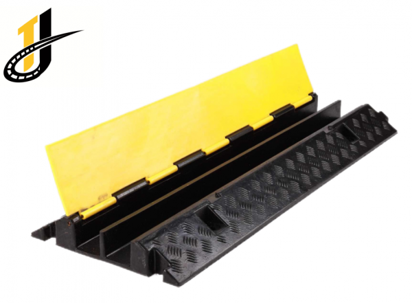 1000*350*70 mm Rubber Roadway Safety Cable Ramp Protector - Image 2