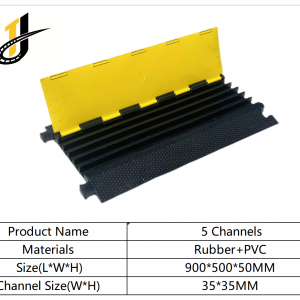 900*500*50 mm Rubber Roadway Safety Cable Ramp Protector