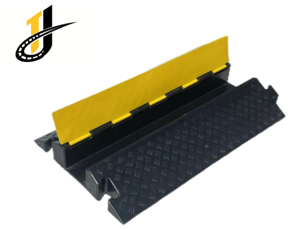 1000*600*120 mm Rubber Roadway Safety Cable Ramp Protector - Image 2