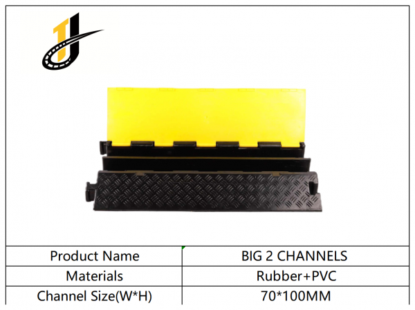 900*580*90mm Rubber Roadway Safety Cable Ramp Protector