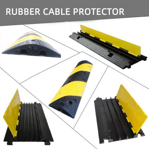 1000*220*30mm Rubber Roadway Safety Cable Ramp Protector for Roadway Application - Image 5