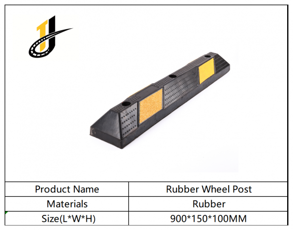 900mm Rubber Wheel Stop High Reflective Rubber Parking Wheel Stop