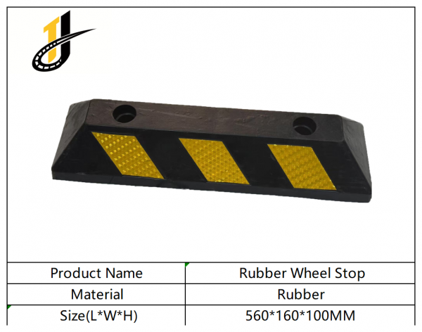 560*160*100mmRubber Wheel Stop high-reflective-rubber-parking-wheel-stop