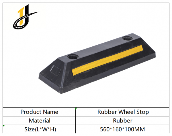 560mm Rubber Wheel Stop High Reflective Rubber Parking Wheel Stop