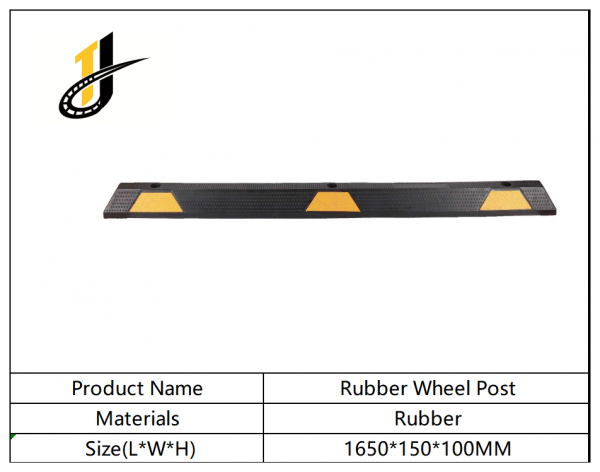 1650mmRubber Wheel Stop High Reflective Rubber Parking Wheel Stop