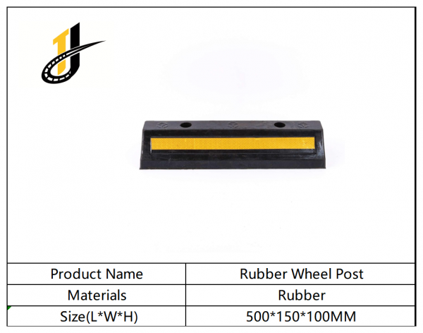 500*150*100mmHigh Reflective Rubber Parking Wheel Stop / Wheel Stopper