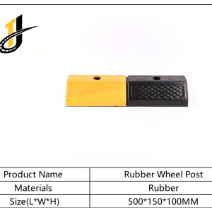 500*150*100mm High Reflective Rubber Parking Wheel Stop / Wheel Stopper