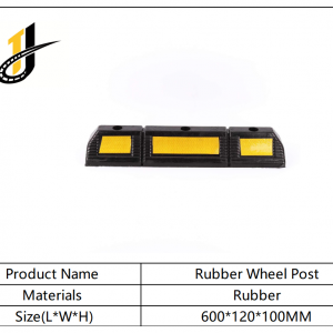 600*120*100mmHigh Reflective Rubber Parking Wheel Stop / Wheel Stopper