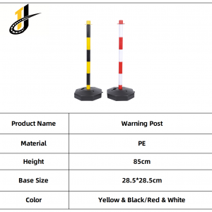 85cm PE Post & Plastic Base Traffic Bollard Reflective Water Traffic Warning Post
