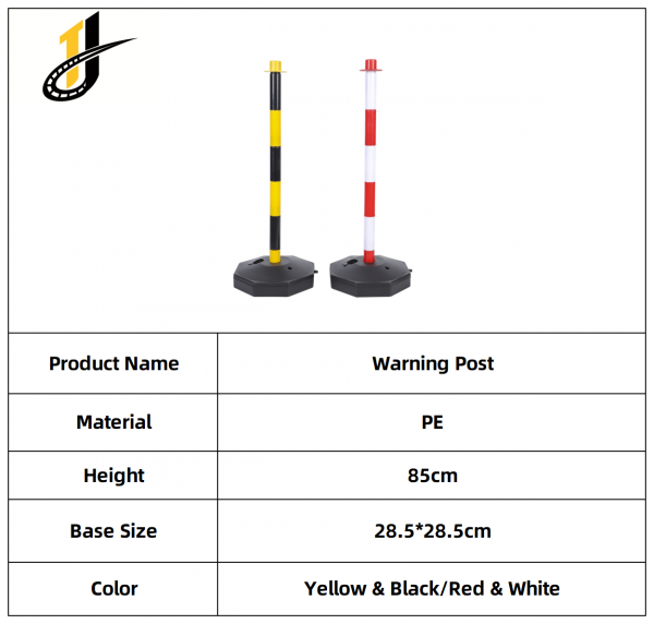 85cm PE Post & Plastic Base Traffic Bollard Reflective Water Traffic Warning Post