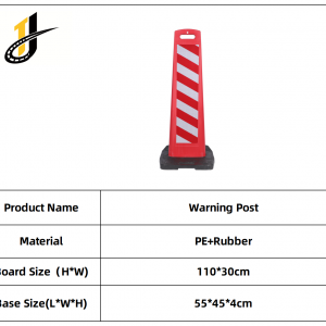 110CMWhite Red Reflective Warning Board, Lane Divider Delineator
