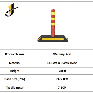 74cmReflective Road Safety Switches Rubber Road Warning lane Divider Pcs Traffic Cones Safety Warning Column Plastic Stanchion Post