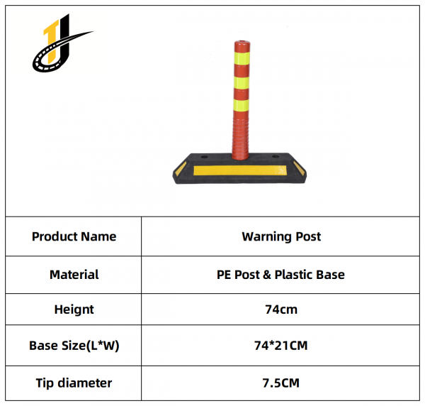 74cmReflective Road Safety Switches Rubber Road Warning lane Divider Pcs Traffic Cones Safety Warning Column Plastic Stanchion Post