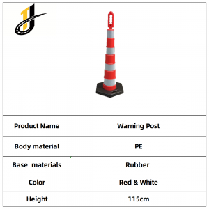 White Reflective 1150MM PE Traffic Bollard Traffic Delineator and Warning Post